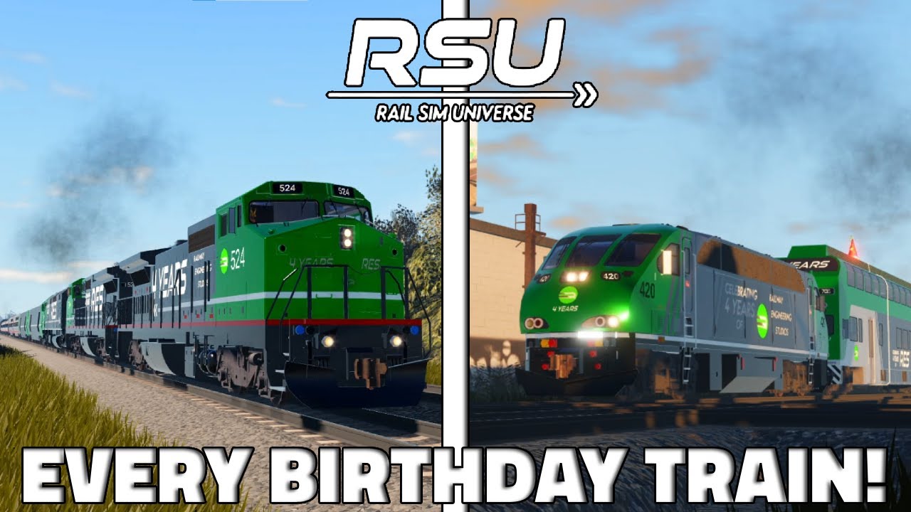 Every Birthday Train in RSU - Roblox