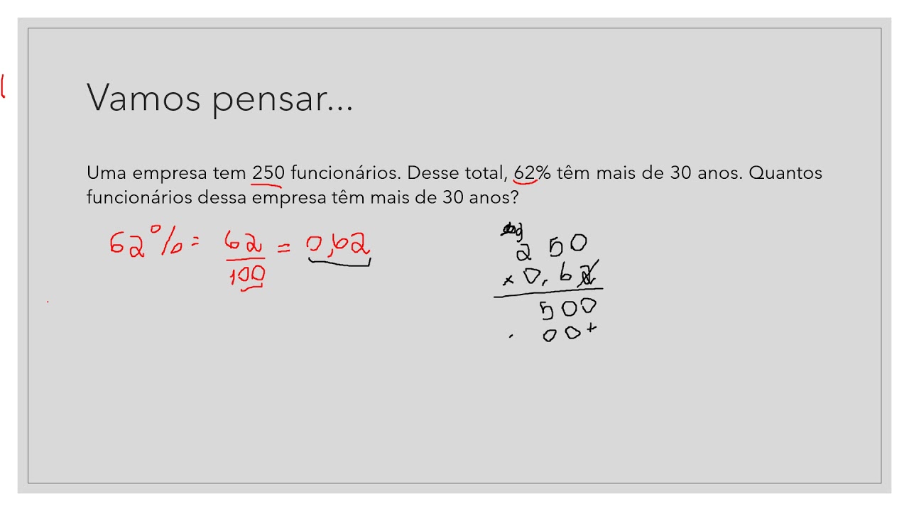 Os números na forma decimal e o cálculo de porcentagem