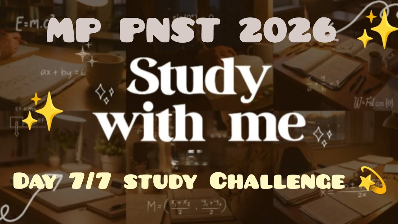 Preparing for mp pnst day 7/7 days study challenge✨#motivation #viral #trending #mp  #mppnst #study