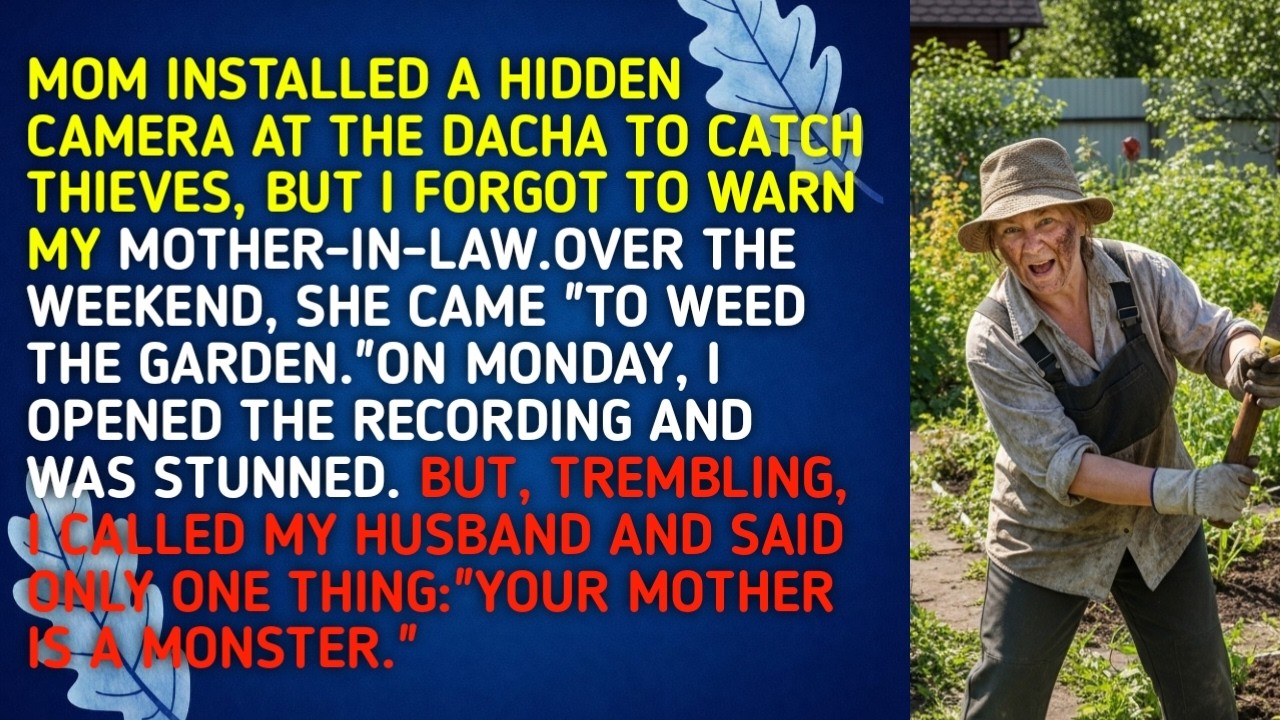 MOM INSTALLED A HIDDEN CAMERA AT THE DACHA TO CATCH THIEVES, BUT I FORGOT TO WARN MY MOTHER-IN-LAW.