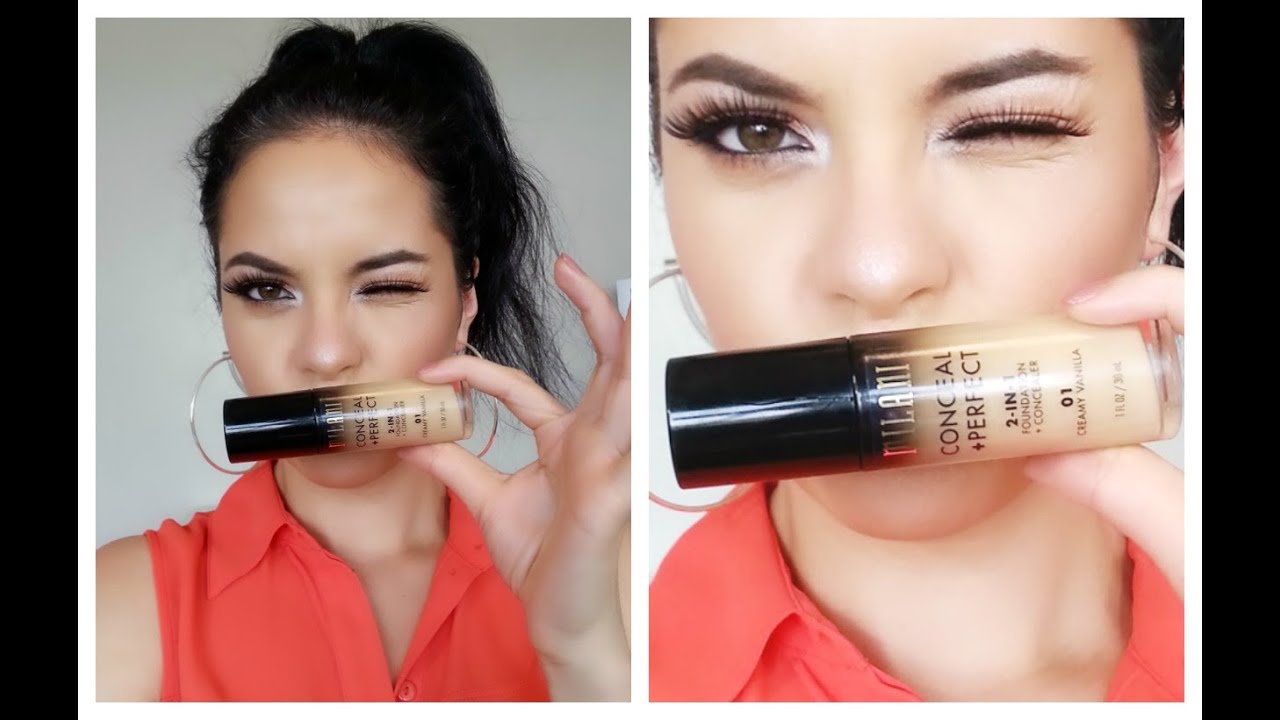 NUEVA  Milani Conceal + Perfect 2 in 1 Foundation | RESEÑA | DEMO ♥  Angela Garza