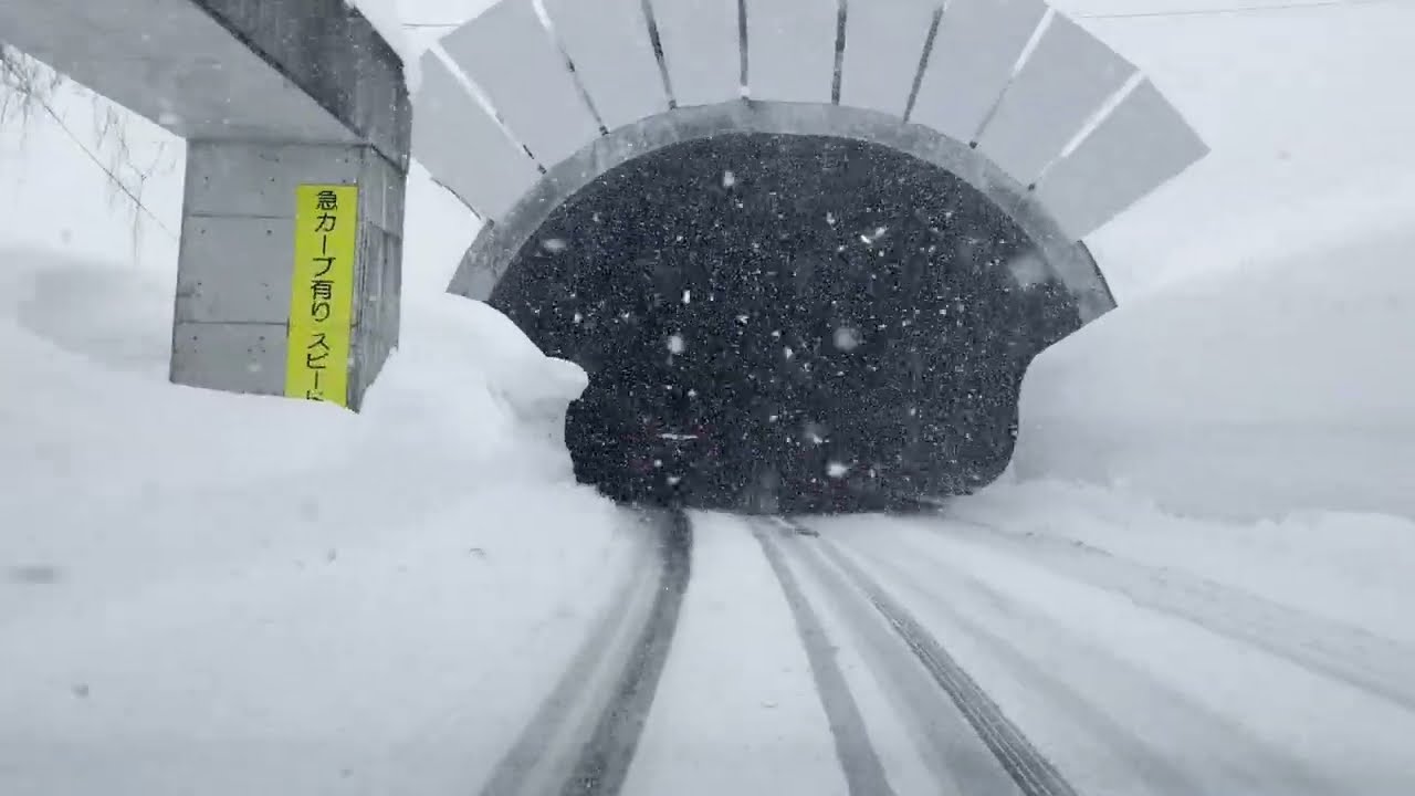 走ってみたシリーズ326雪に覆われた十二峠越え国道353号線湯沢温泉から十日町