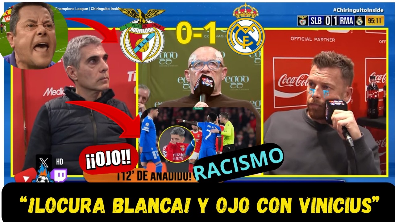 🤣🔥CHIRINGUITO INSIDE REACCIONA: ¡LOCURA MADRIDISTA TRAS EL BENFICA 0-1 REAL MADRID! Vinicius RACISMO