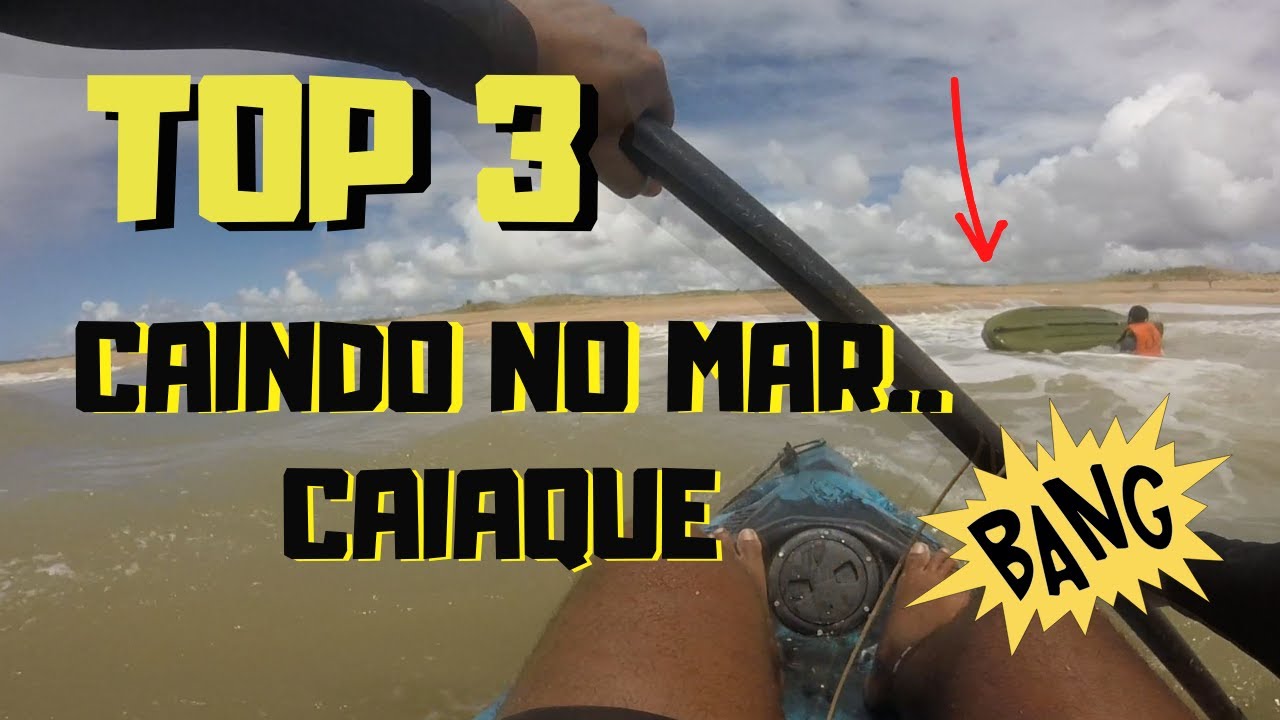 TOP 3 QUEDAS CAIAQUE NO MAR ⚠ LINHARES DEGREDO PESCA🎣