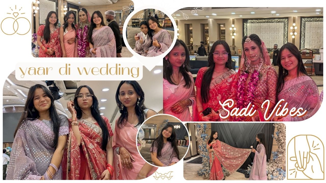 She Said YES… But I Said WOW in Saree 🥻✨ | Friend  Wedding Vlog