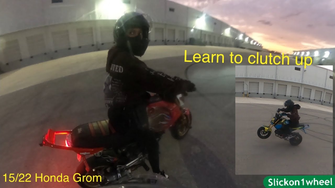 Teaching a Girl to wheelie a 2018 & 2022 Honda Grom !!