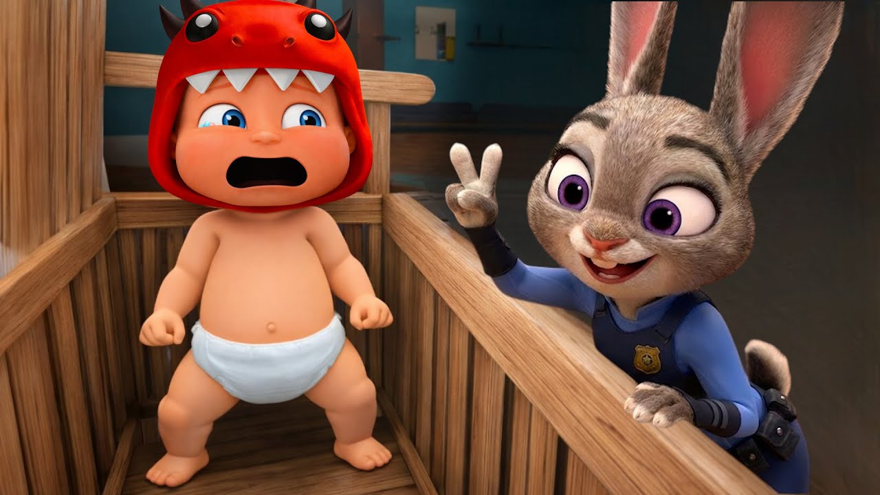 Baby Dino and ZOOTOPIA Play Hide and Seek!