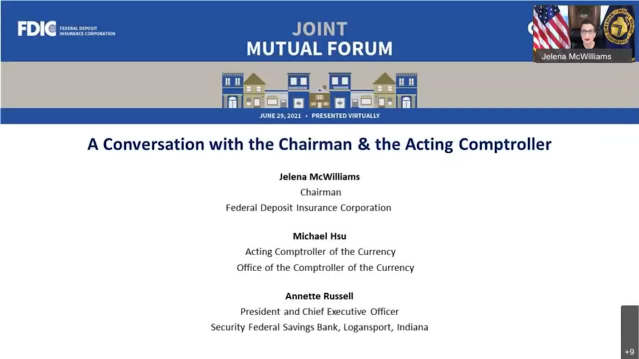 2021 Joint Mutual Forum: A Conversation with FDIC Chairman McWilliams & OCC Acting Comptroller Hsu