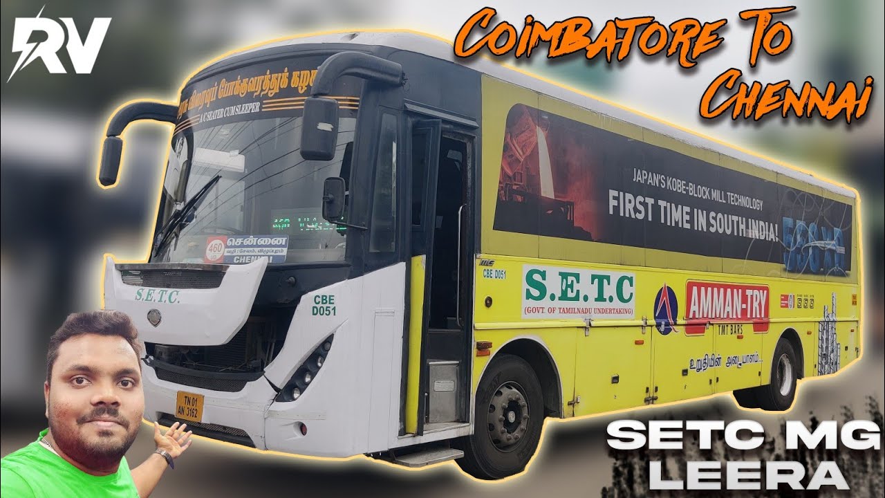 💖SETC 🔥 BUS TRAVEL VLOG\\Coimbatore 🔁 Kilambakkam Bus Terminus🥶AC Seater Cum Sleeper bus!!! #bus