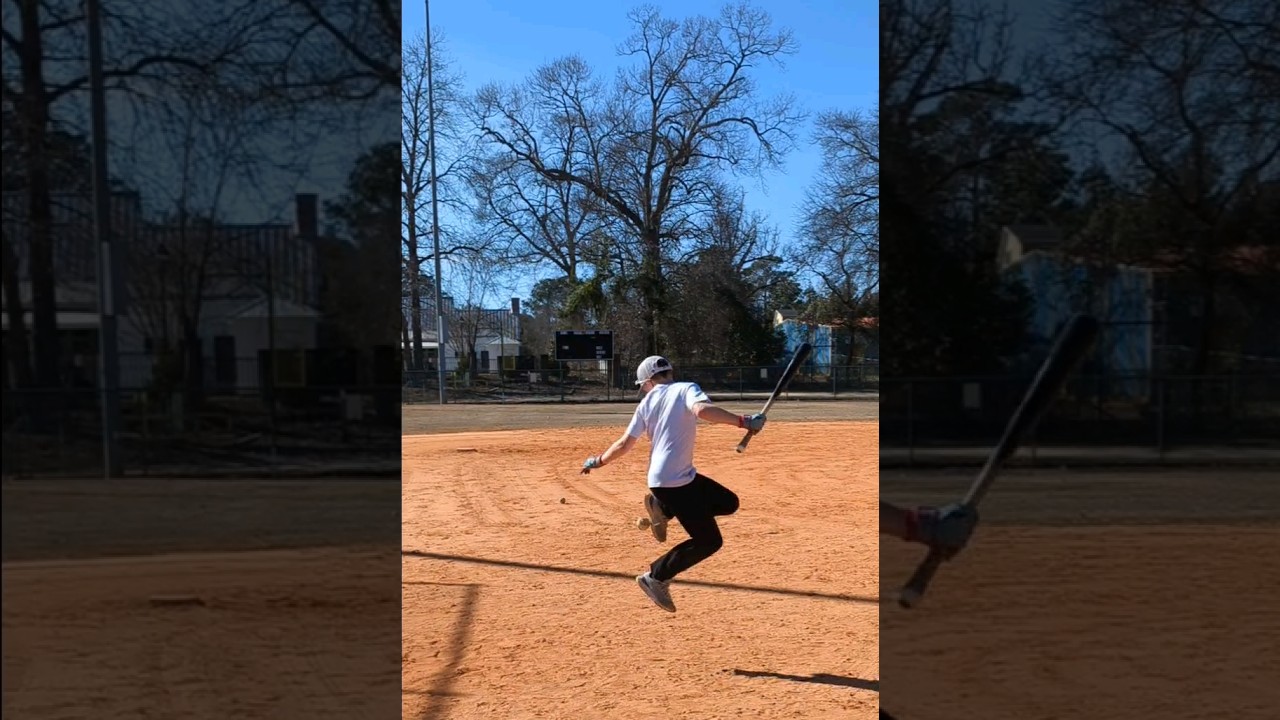 #baseball #baseballfun #hitting #tricks #woodbat