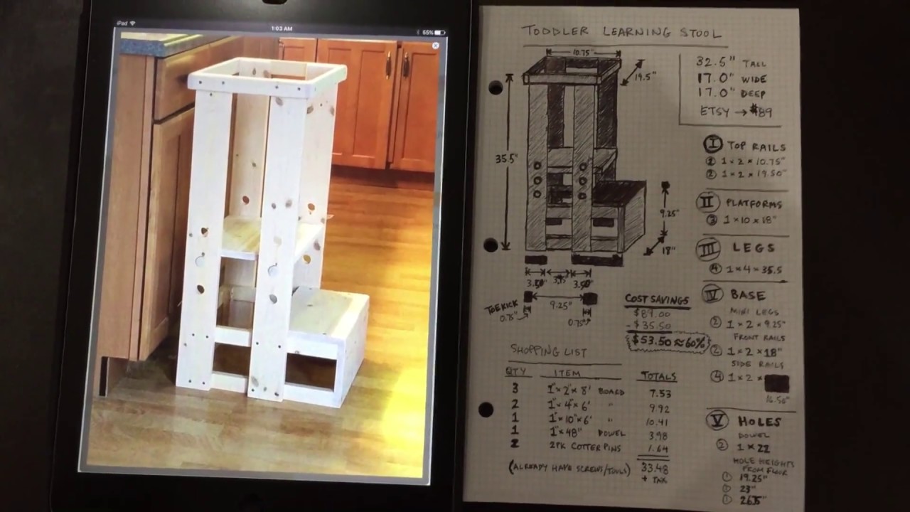 DIY - How to Build an Adjustable Toddler Learning Stool - Part 1