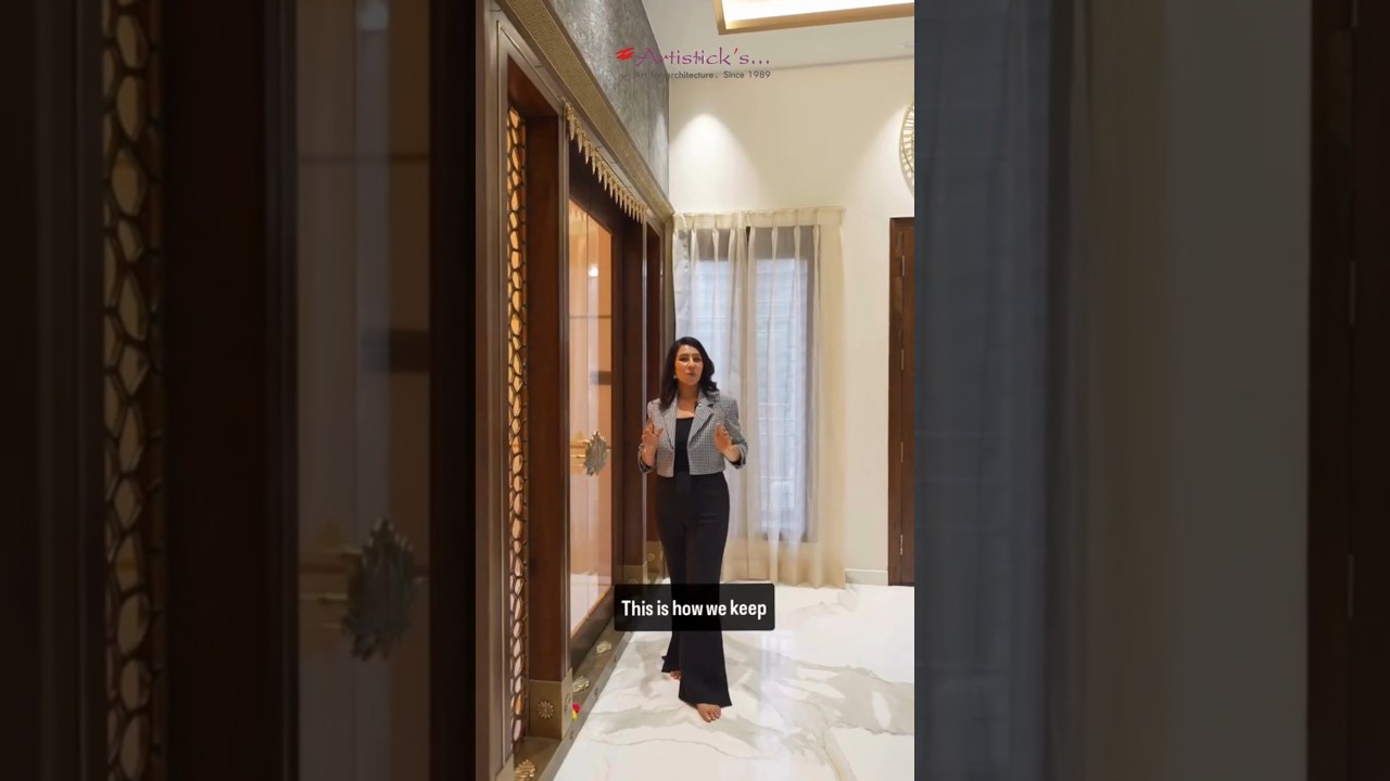 From Tradition to Trend &ndash; Brass Pooja Doors for Modern Homes #poojarooms #interiordesign