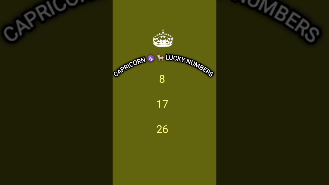 CAPRICORN ♑🐐 LUCKY NUMBERS #tarotreading #messageoftheday #viral #short #shortsfeed #foryou