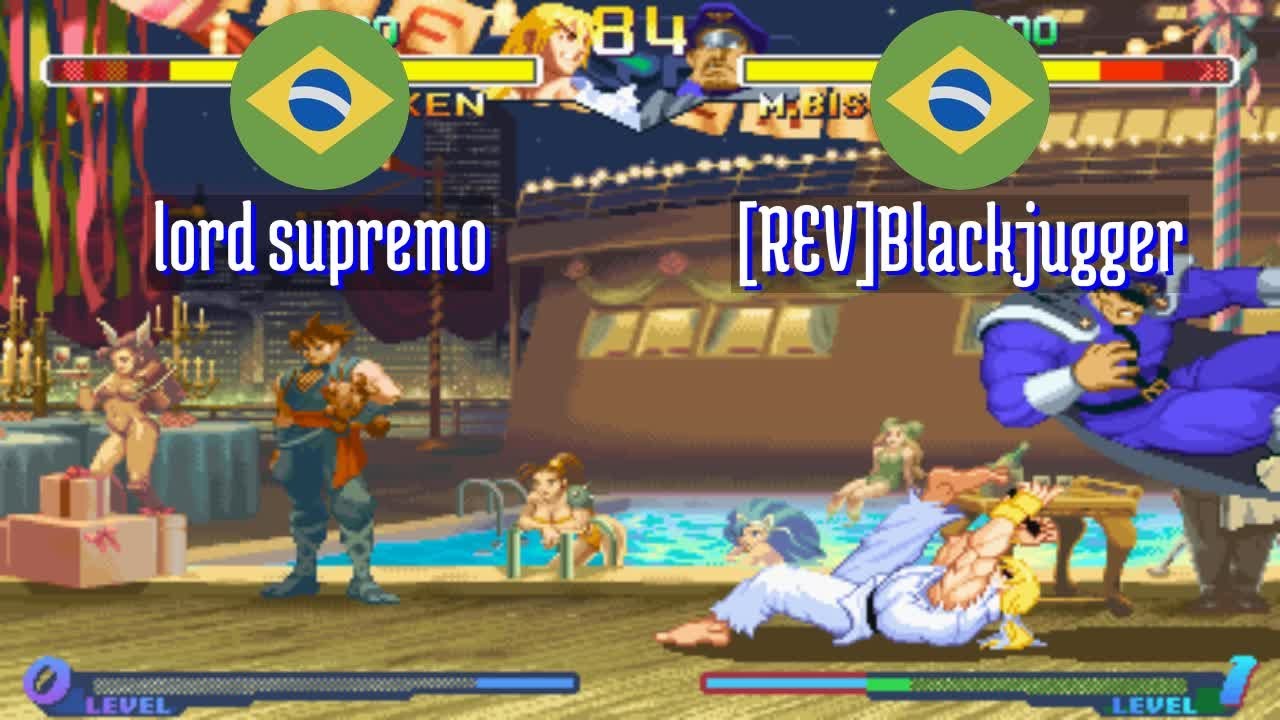 FT10 @sfa2u: lord supremo (BR) vs [REV]Blackjugger (BR) [SF Alpha 2 sfa2 Fightcade] Feb 21