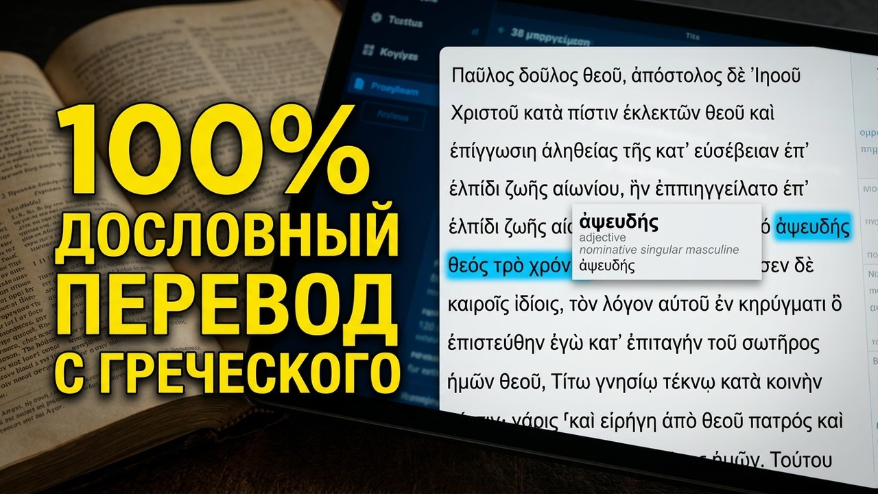 Дословный перевод Нового Завета GNT-LIT