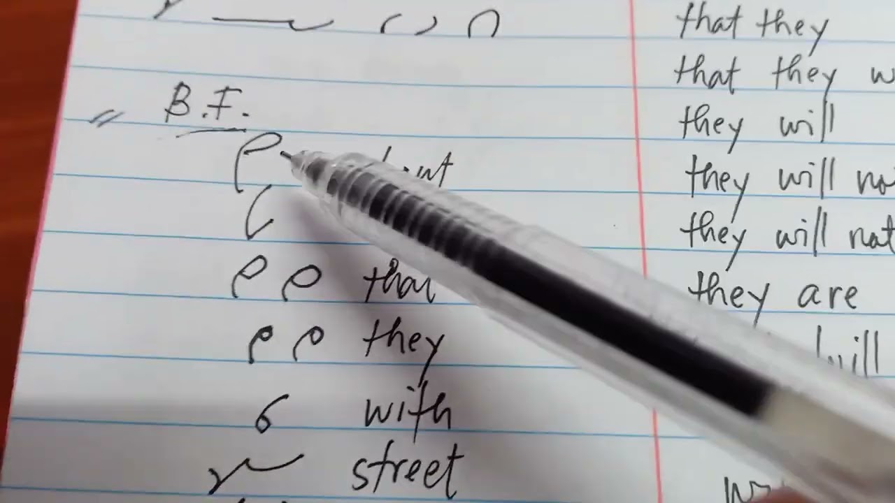GREGG SHORTHAND PART 23:  BRIEF FORMS, B.F. DERIVATIVES, & PHRASES