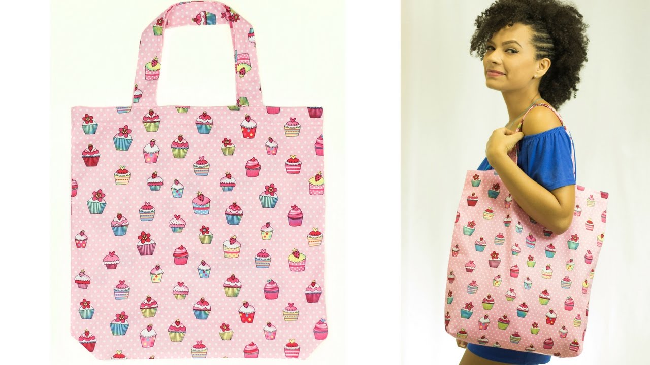 DIY ECOBAG | TECIDO CUPCAKE CIRCULO | NEA SANTTANA