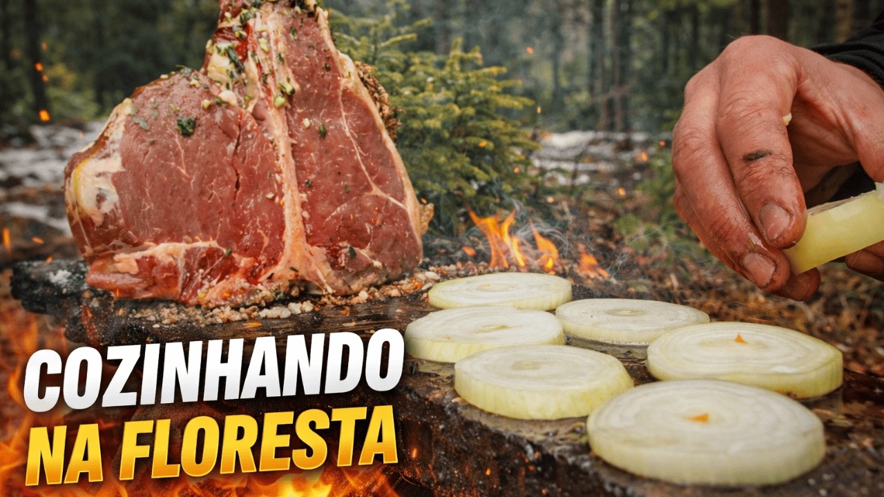Cozinhando na floresta - React Men Whith the pot
