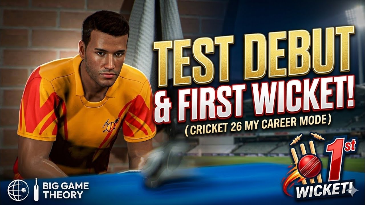 MY TEST DEBUT! 🏏 First Wicket in Cricket 26 My Career! 