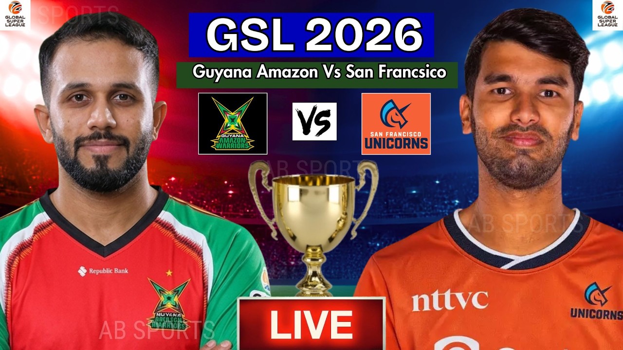 GSL 2026 2-й матч | Guyana Amazon Warriors против San Francisco Unicorns | Global Super League 2026