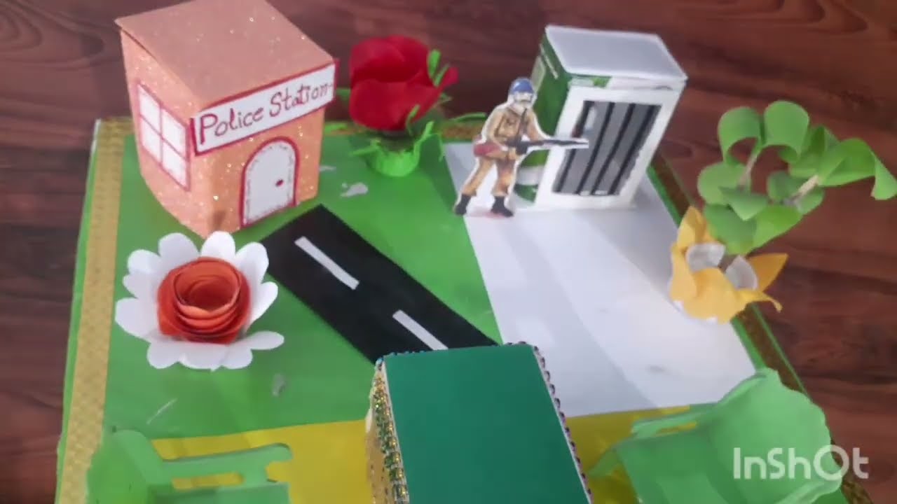 3D Model of Professions, Police Profession Project, Community Helper Profession Project, Police Jail