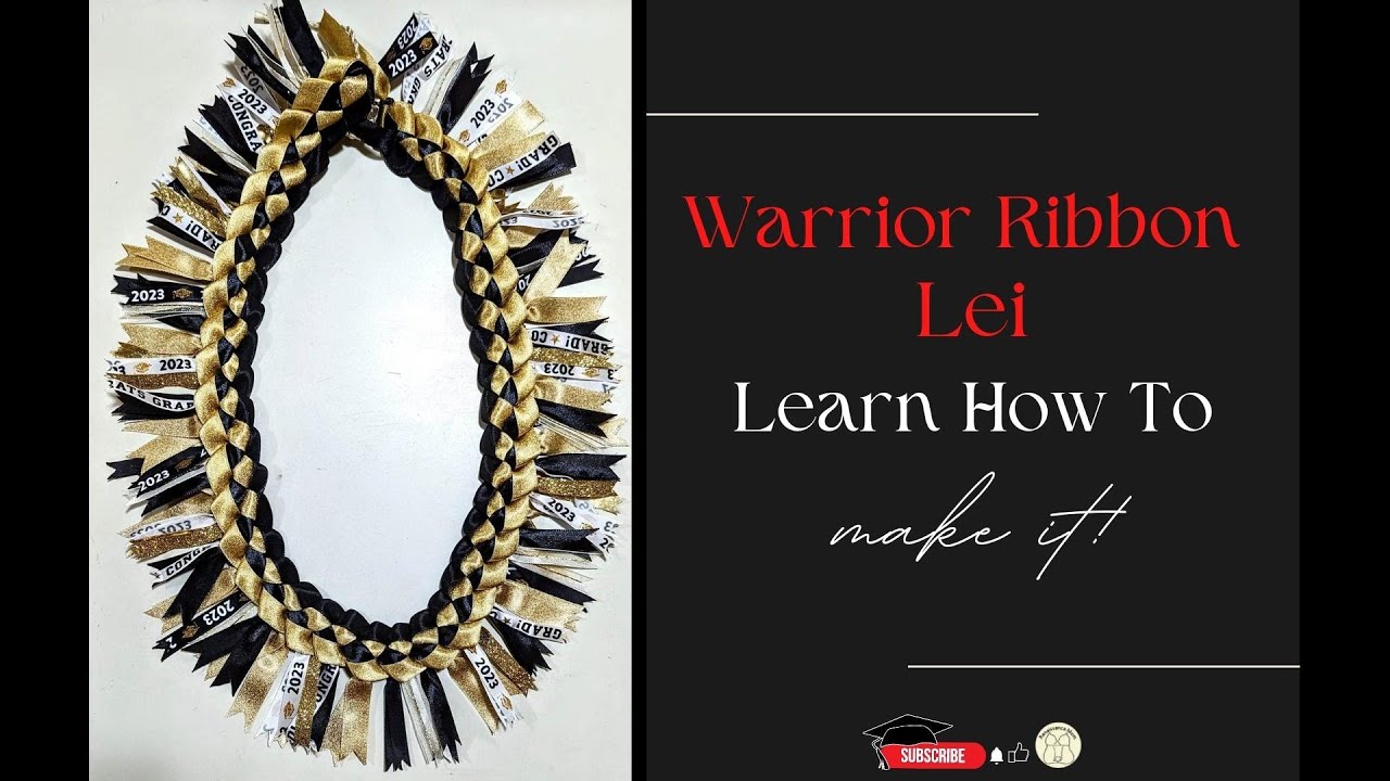 How To Make a Warrior Lei | How To Make a Graduation Lei | Ribbon Lei | Como Hacer Un Warrior Lei
