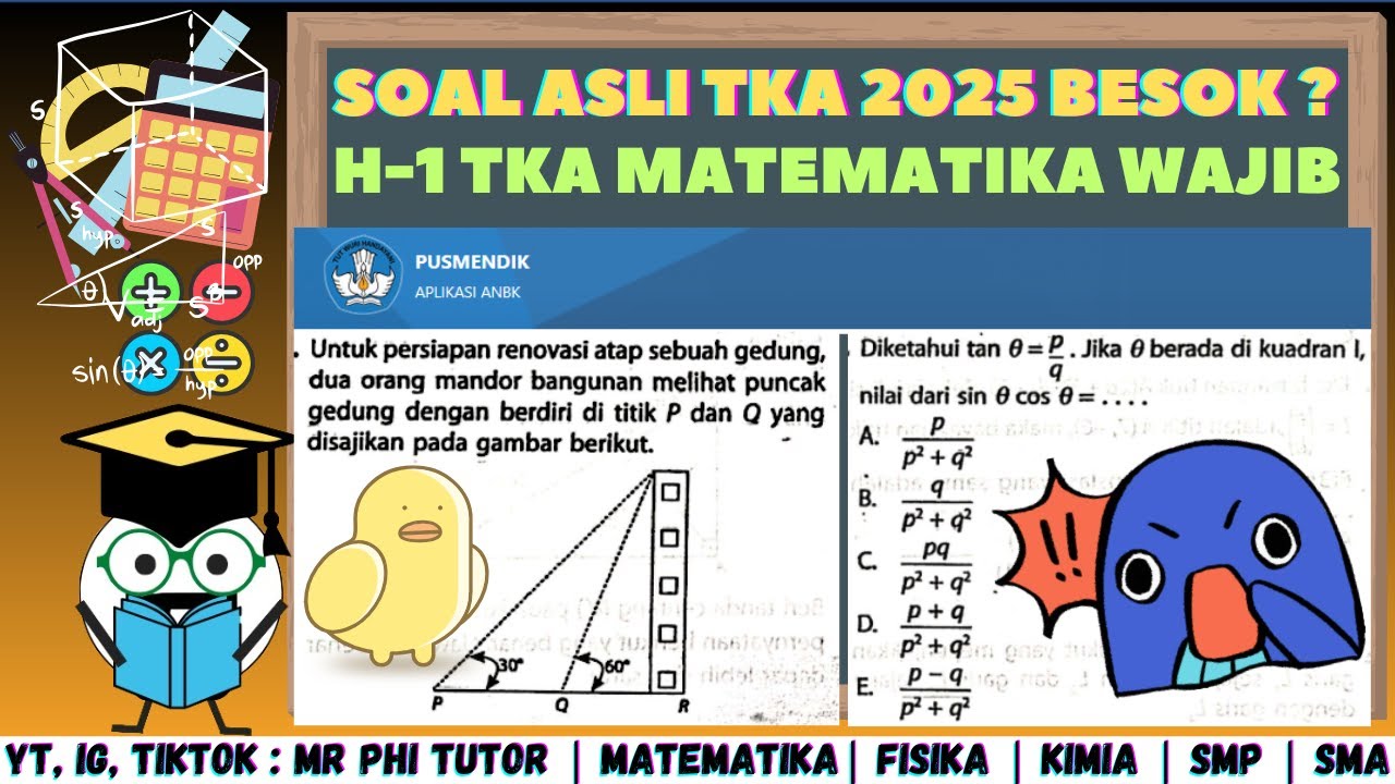 Udah Siap TKA Matematika Wajib Besok ? Kalau Belum Sini Merapat !!! #mrphitutor #matematika #tka2025