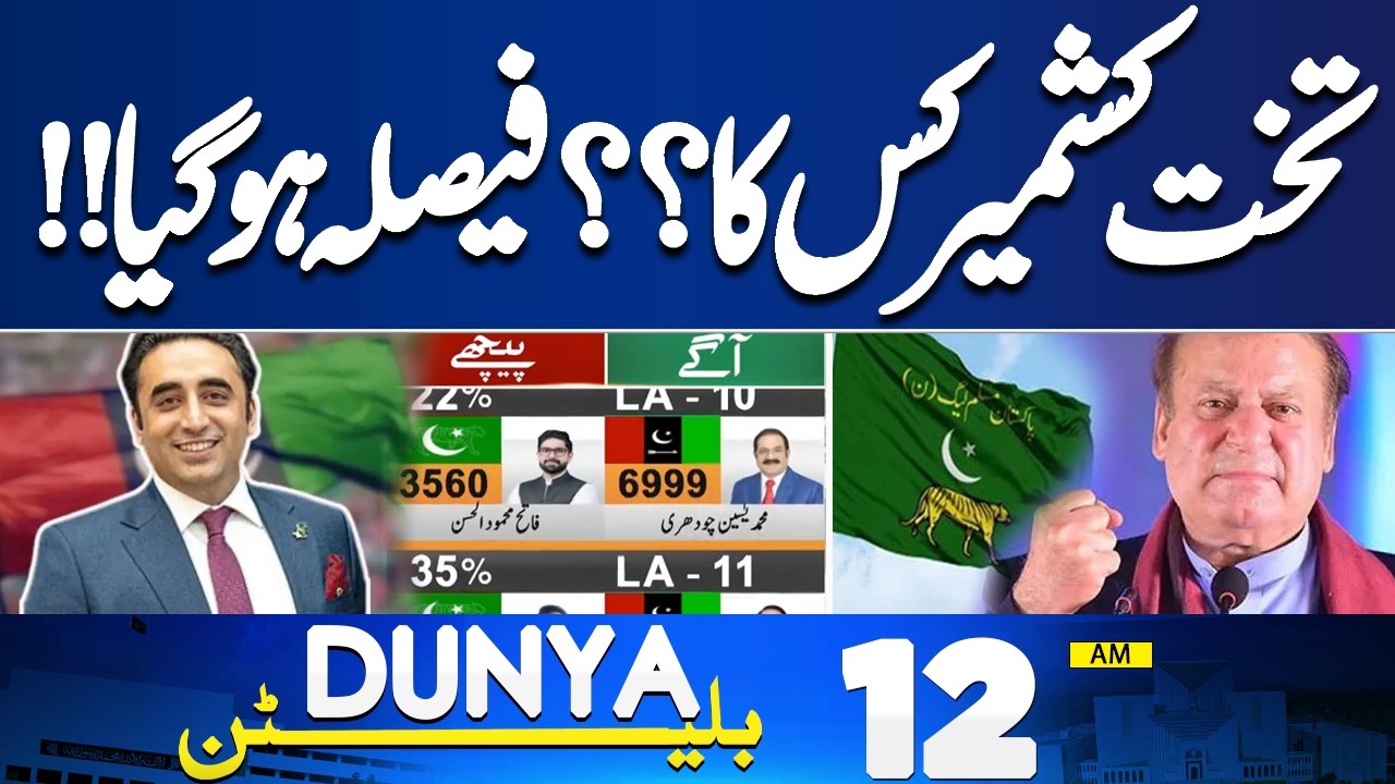 Heavy Rain, Urban Flooding & Flash Flood | AJK Election Result! 12 AM Bulletin