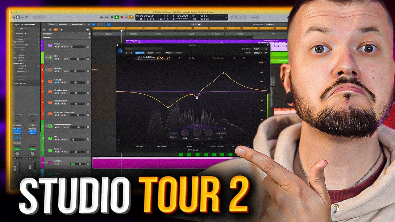 STUDIO TOUR (Partie 2) – Enregistrement, composition et mixage dans Logic Pro