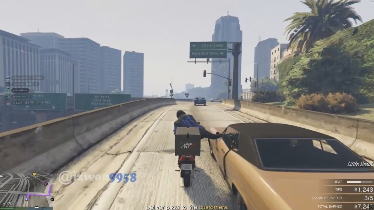 GTA V Online (Pizza Delivery Work)