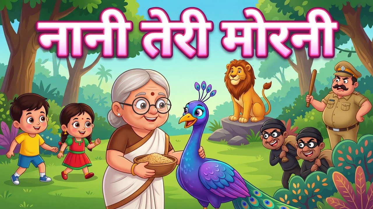 Nani Teri Morni Ko Mor Le Gaye 🦚 | नानी तेरी मोरनी | Funny Hindi Rhyme | 3D Animation 