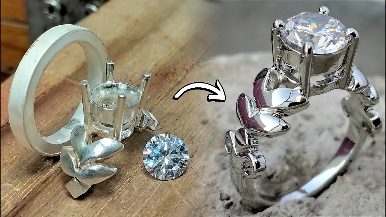 How To Make Silver Diamond Ring | Silver Ring | Handmade Jewellery | #TiffanyRings