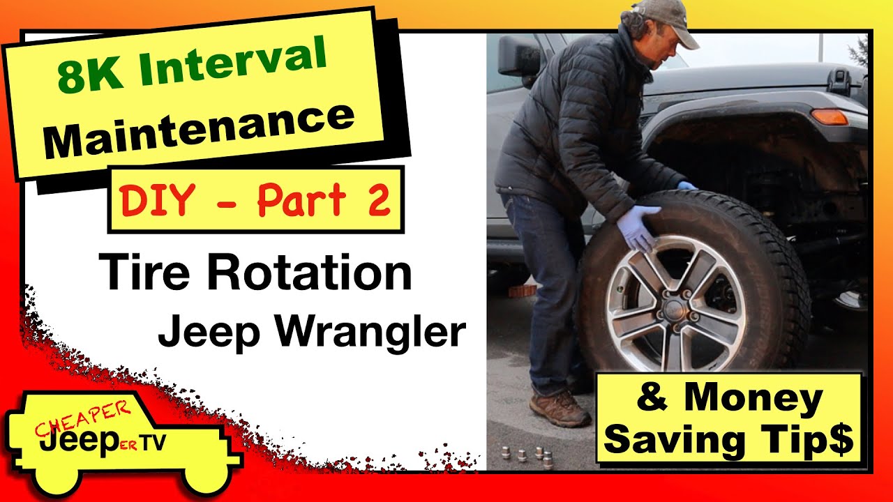 DIY Tire Rotation, Jeep Wrangler JL