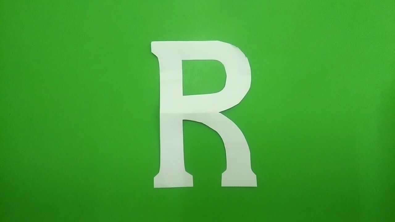 Cara mudah membuat Huruf R dari kertas, karton atau origami