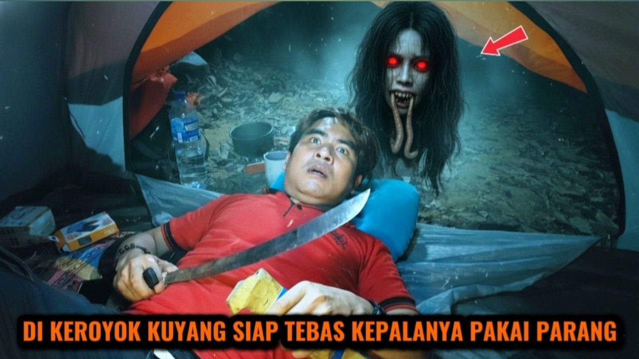 CAMPING HOROR‼️DI KEROYOK KUYANG KALIMANTAN SEPANJANG MALAM SAAT SENDIRIAN,SIAP SAYA PARANG