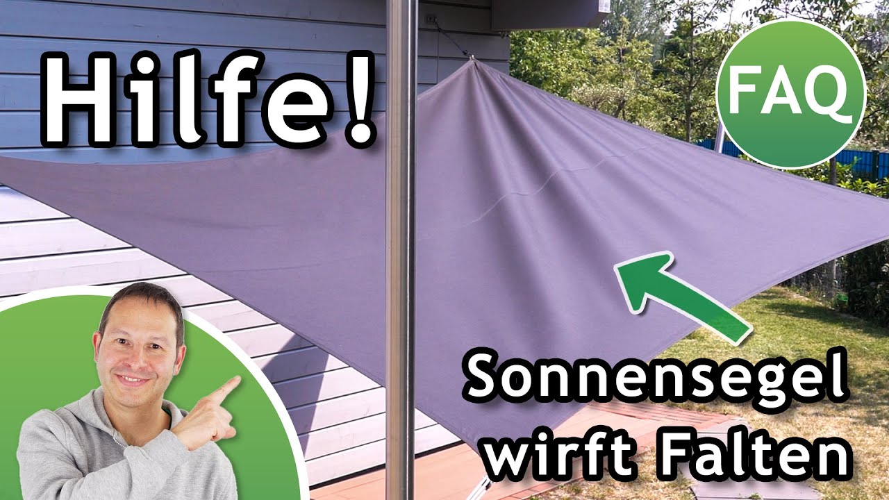 Sonnensegel wirft Falten und hängt durch? - 5 einfache Tipps! | FAQ ☀️ Pina