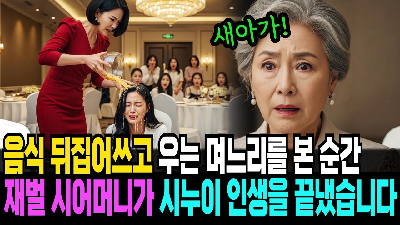 돌잔치에서 음식 뒤집어쓰고 울던 며느리를 본 순간 재벌 시어머니가 시누이 인생을 끝냈습니다