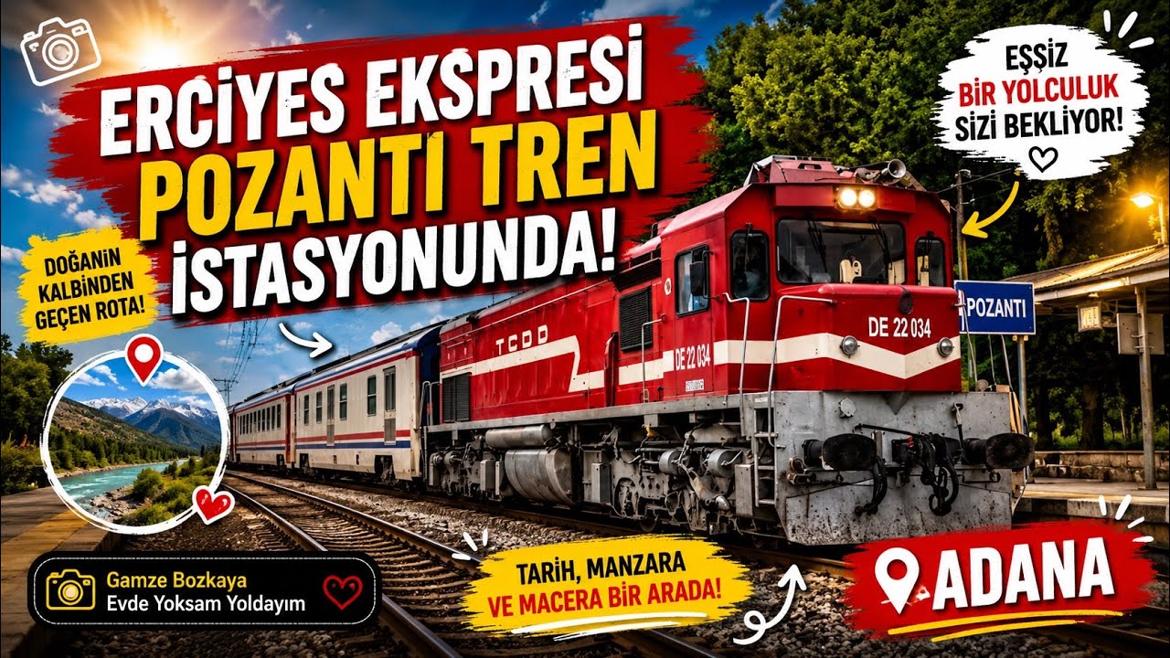 Erciyes Ekspresi Treni Pozantı Tren İstasyonunda