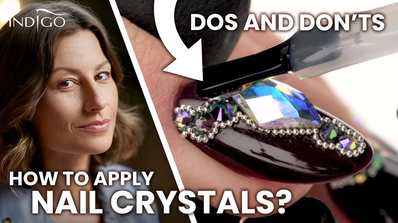 Nail crystals - how to stick them on? step by step! | Indigo Nails