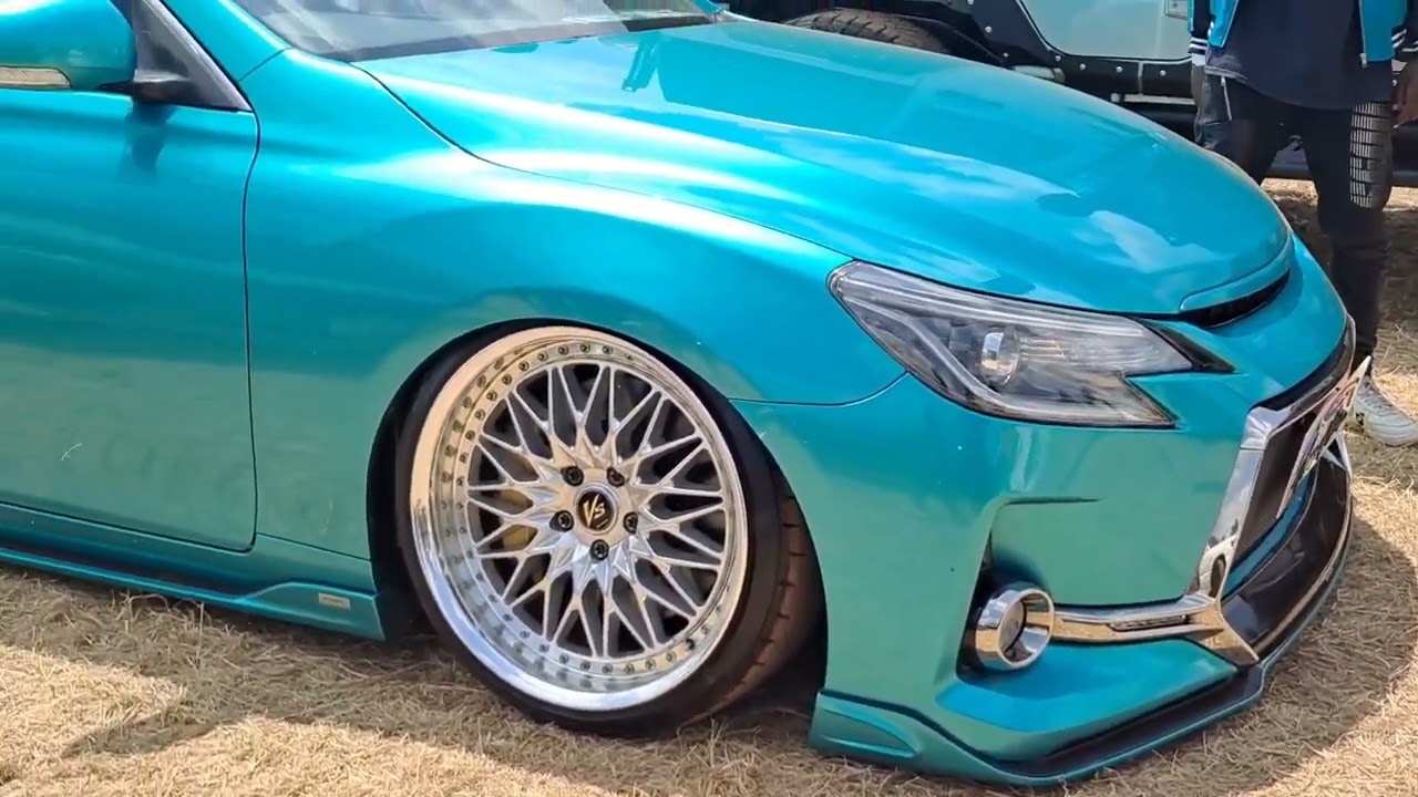 Customized Toyota Mark X with Air Suspension, BBR Rims & Leather Luxury
