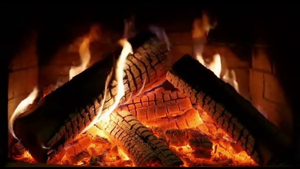 Dark Fireplace Ambience 🔥 | 2 Hours of Crackling Fire | Relax, Sleep, Study