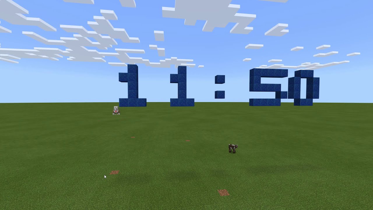 Minecraft Education Edition - How to code a digital clock