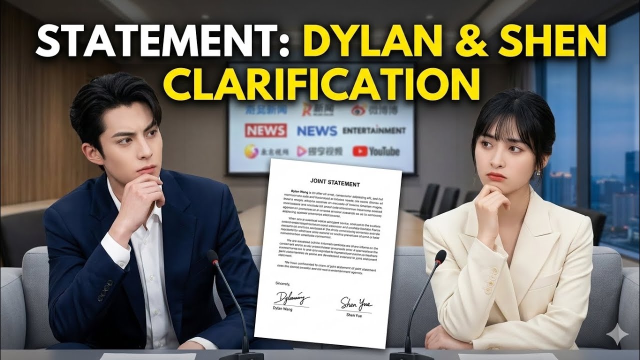 Agencies Release Joint Statement Clarifying Recent Misunderstandings Regarding Dylan Wang & Shen Yue