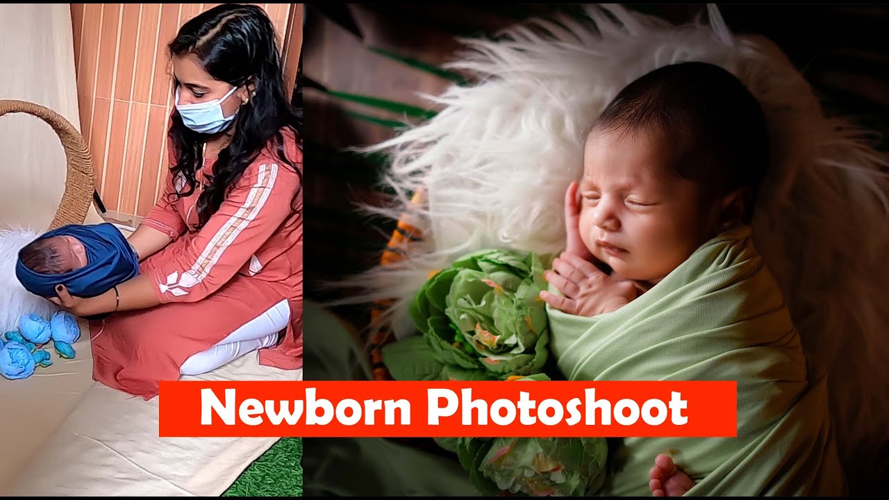 Newborn photoshoot behind the scenes