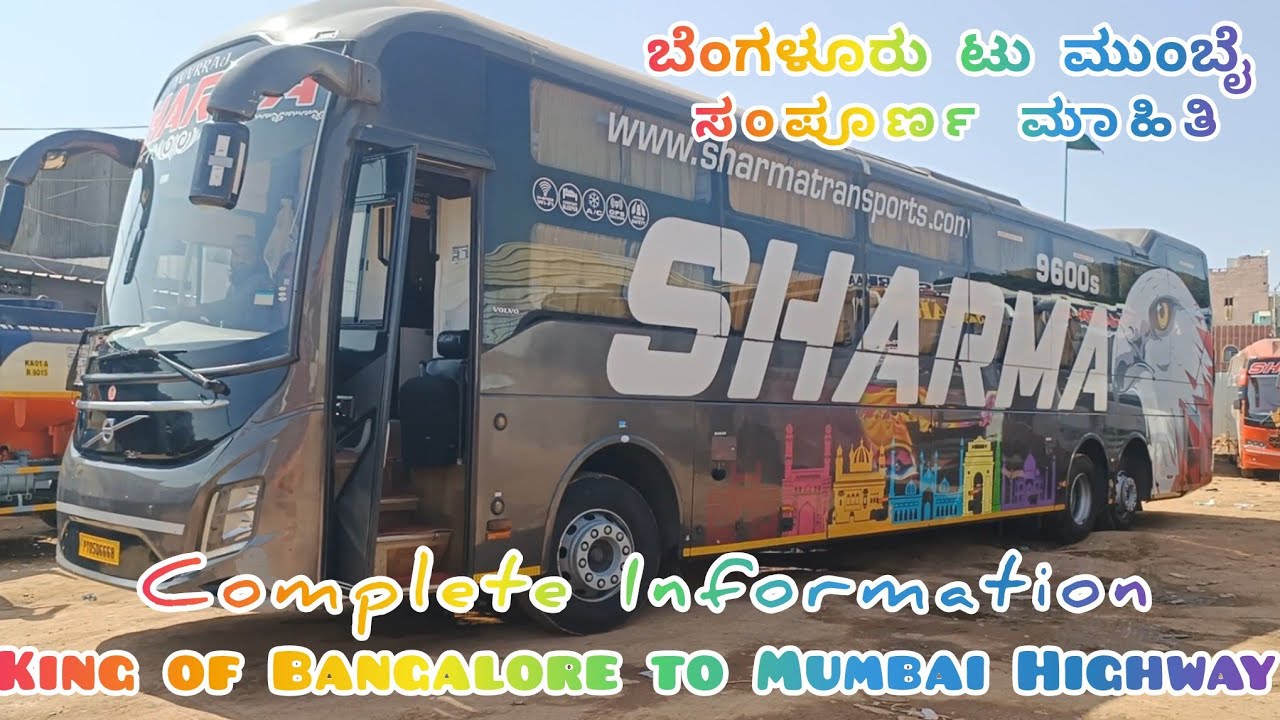 Complete information : Sharma Travels Bangalore to Mumbai Multi-Axle Volvo AC Sleeper Bus #bus