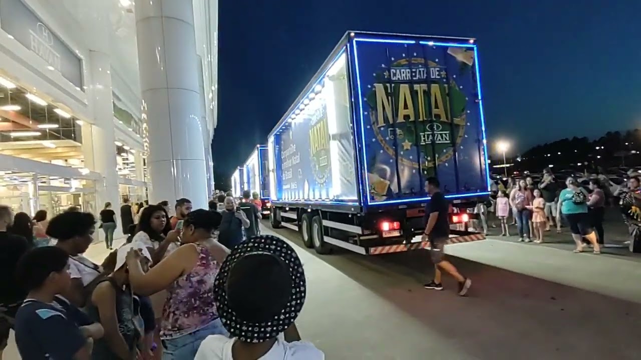 Havan caravana de caminhões de natal.