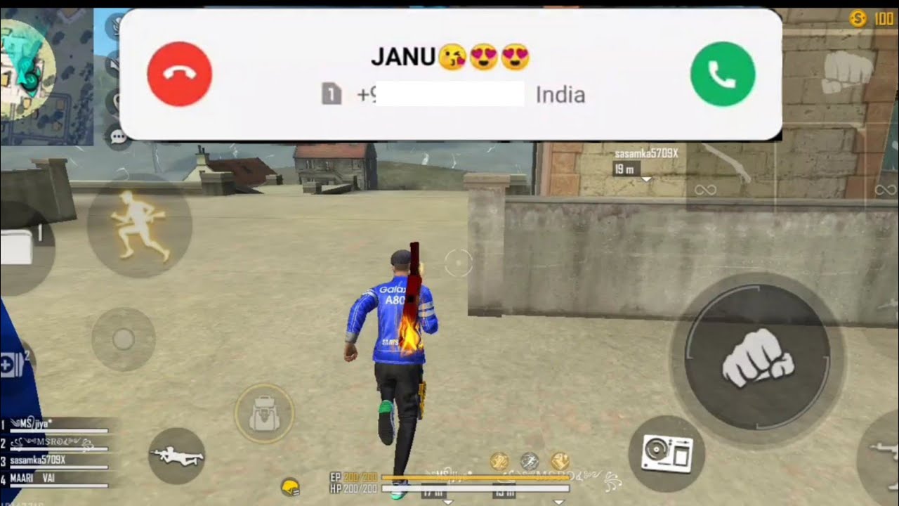 😭Free fire I Heat EX call  receive | Free fire status | free fire Attitude status | GF incoming call