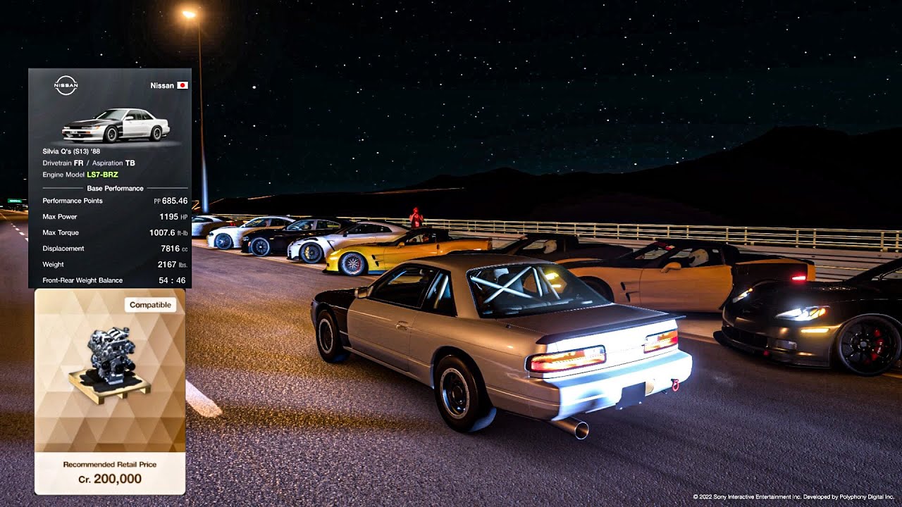 Gran Turismo 7: LS7 BRZ Swapped S13 on Beadlocks Goes Street Racing!