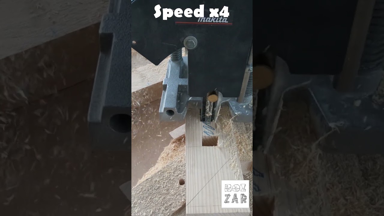 Usinage mortaiseuse &agrave; chaine Makita KC100 #bois #woodworking #charpente #menuiserie #wood