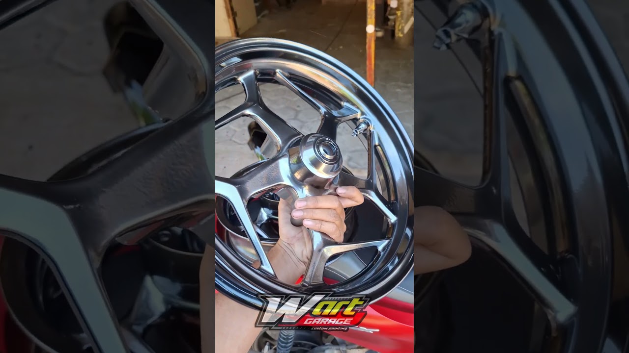 Hasil Cat SILVER CHROME di zvelg motor Hasil Maksimql Abis
